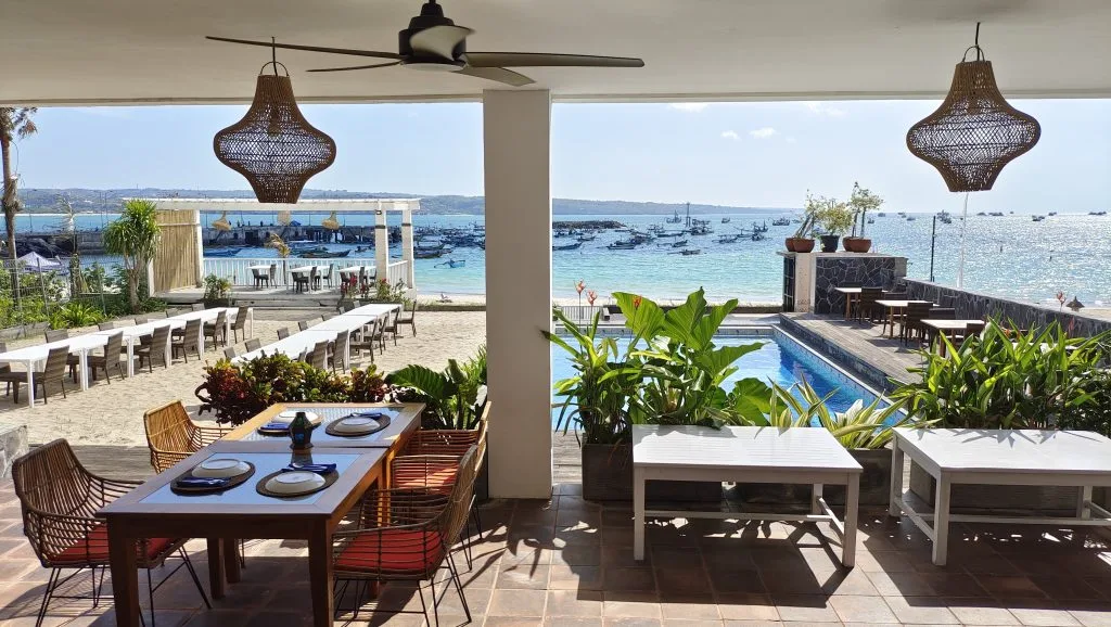 terrace with sea view
