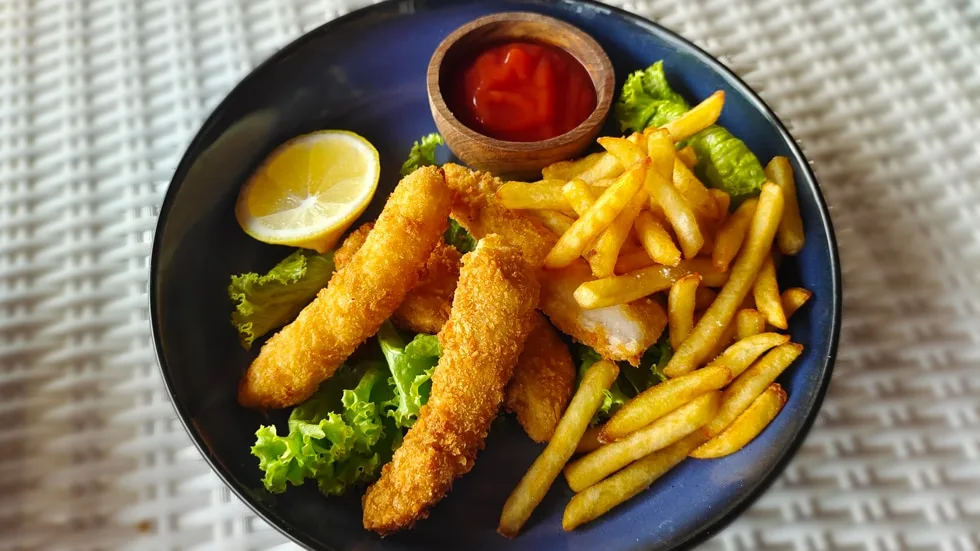 fish and chips kids menu